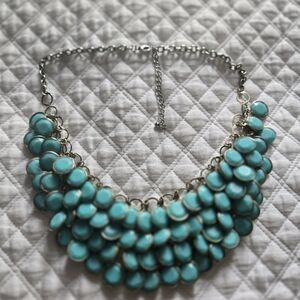 Turquoise Statement Bib Necklace - Women Jewelry